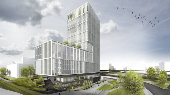 "Baukomplex am Riebeckplatz" | Wettbewerb Beitrag (Bild 2/10)