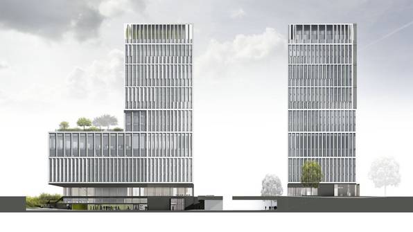 "Baukomplex am Riebeckplatz" | Wettbewerb Beitrag (Bild 5/10)